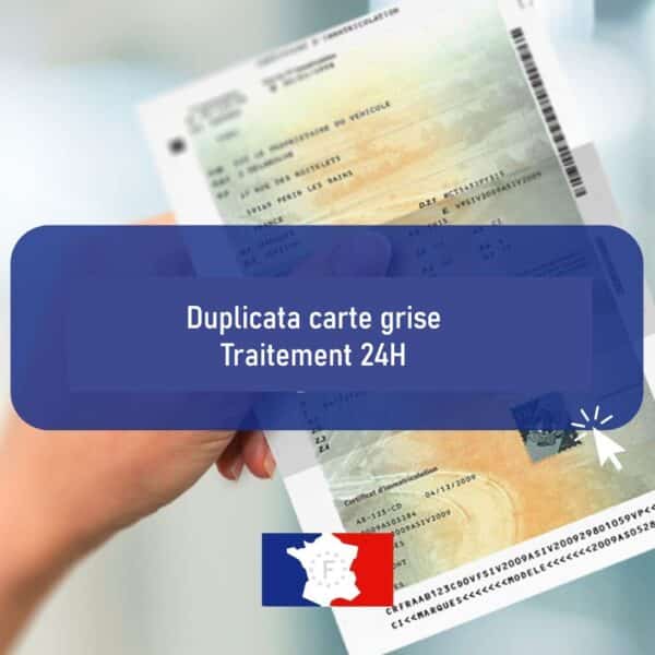 Duplicata carte grise